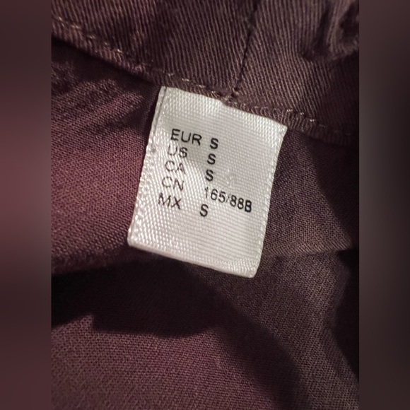 H & M Cropped Overall in Brown SIZE Small - Picture 4 of 8